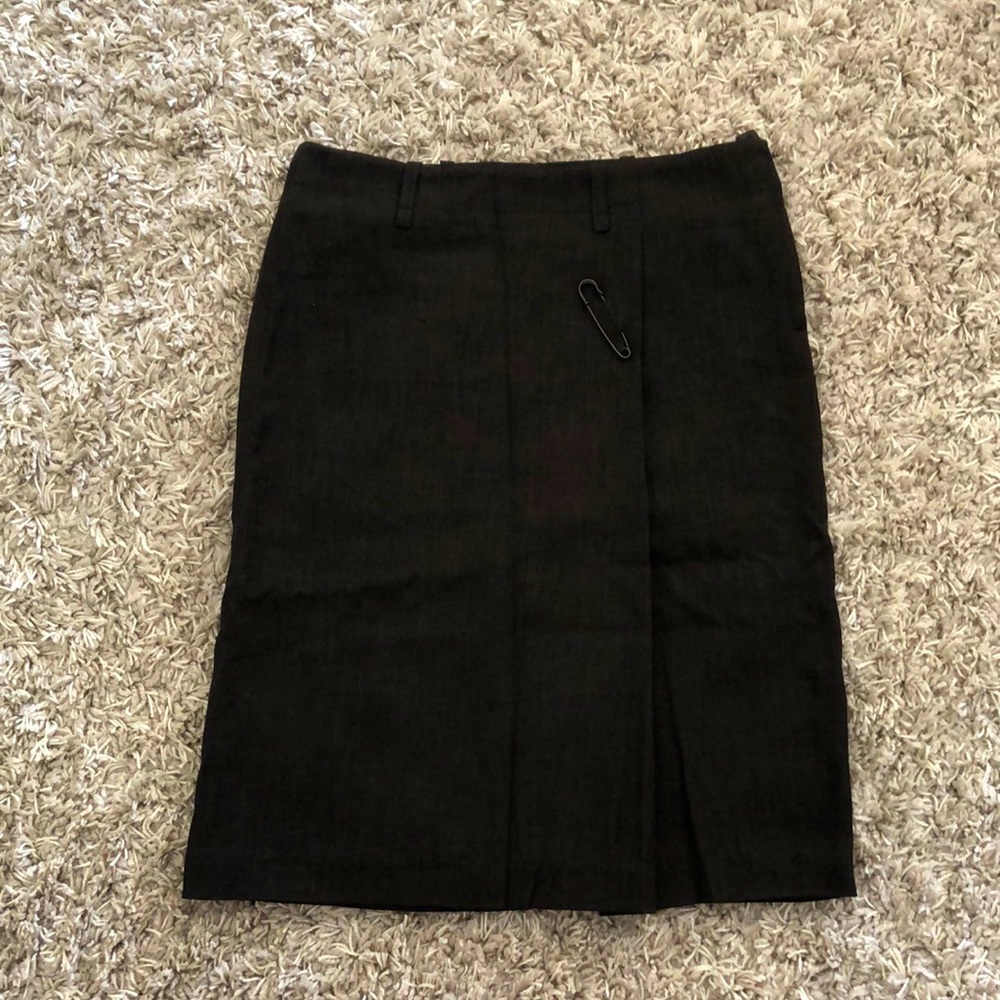 New Modest brown wrap skirt & 1 pleat & 2 pockets, H&M, US8, avail in 3colours